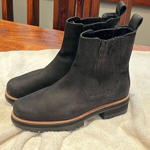 Clarks Women's Size 9 Black Leather Ankle Boots